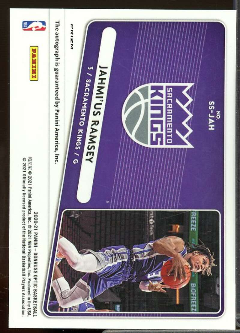 Jahmi'us Ramsey Card 2020-21 Donruss Optic Signature Series Purple #94  Image 2