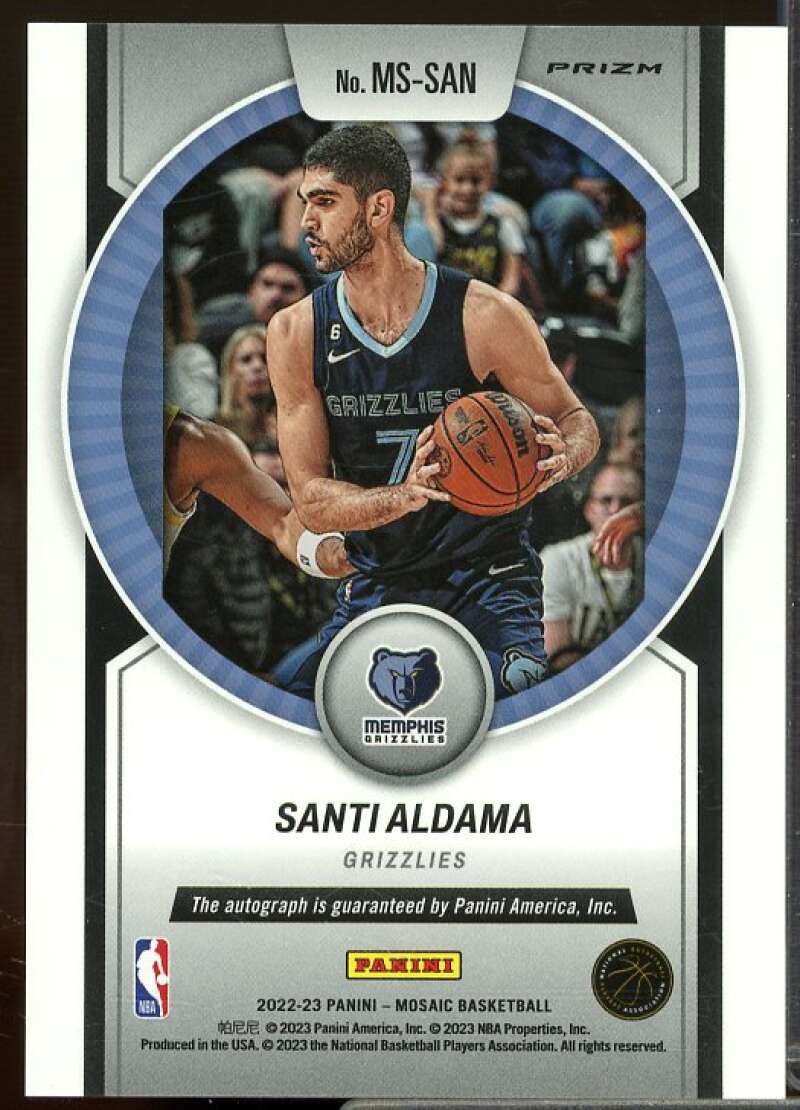 Santi Aldama Card 2022-23 Panini Mosaic Scripts #33  Image 2