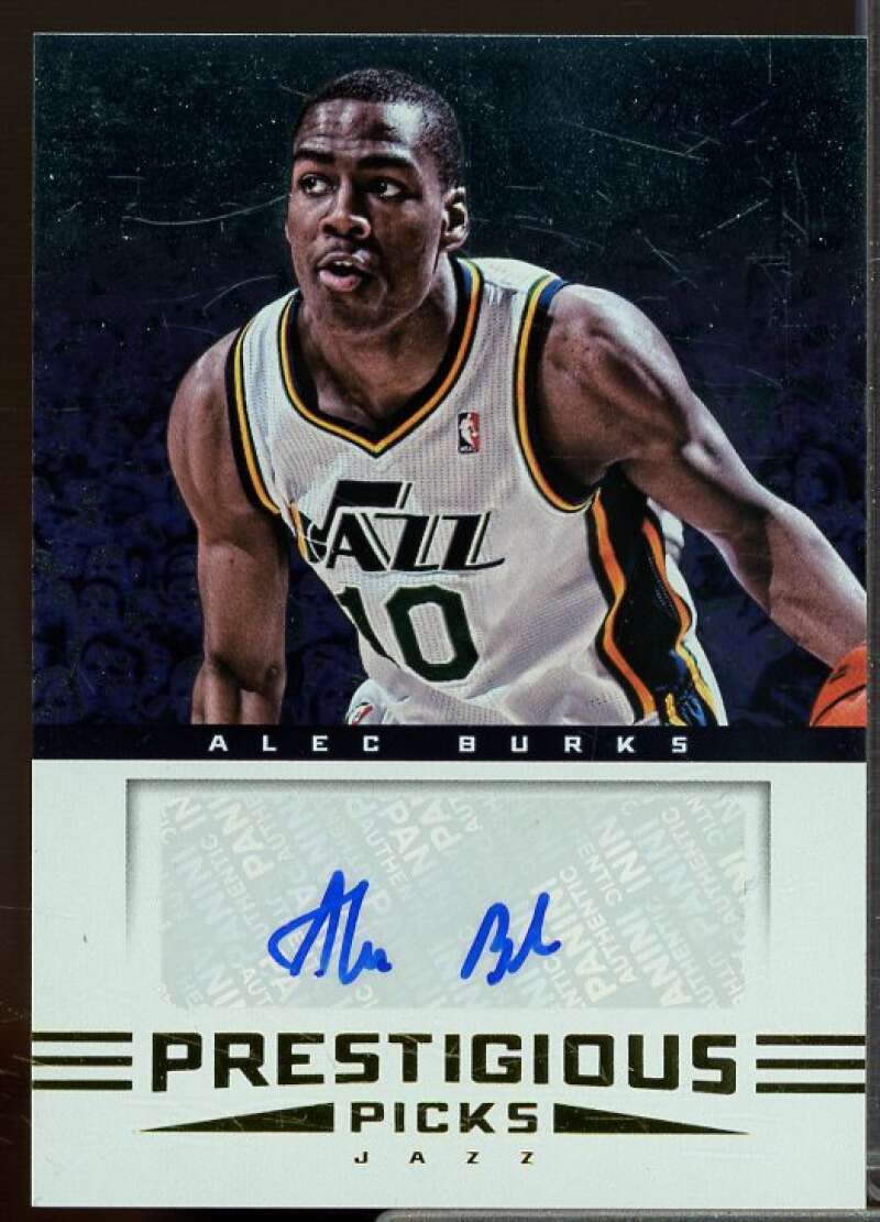 Alec Burks Card 2012-13 Prestige Prestigious Picks Signatures #11  Image 1