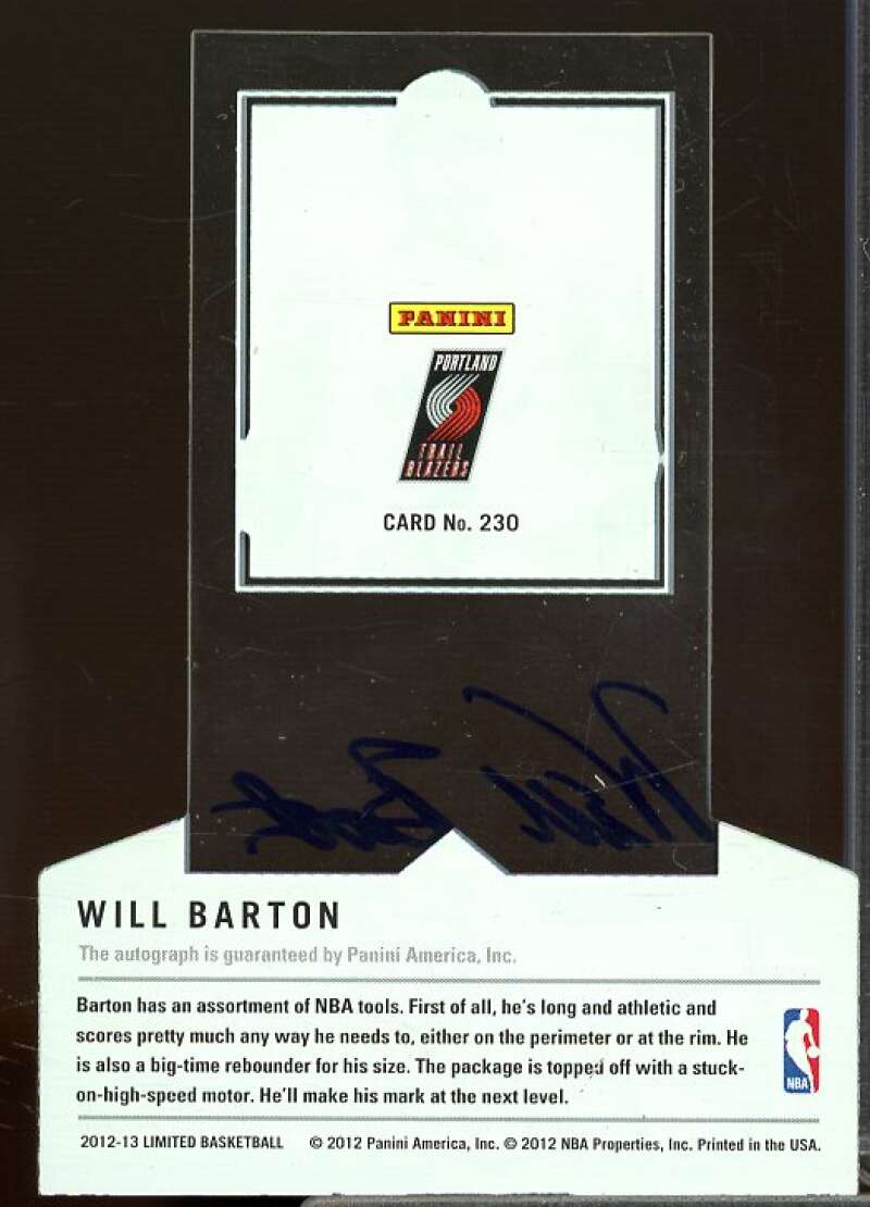 Will Barton AU/399 Rookie Card 2012-13 Limited #230  Image 2