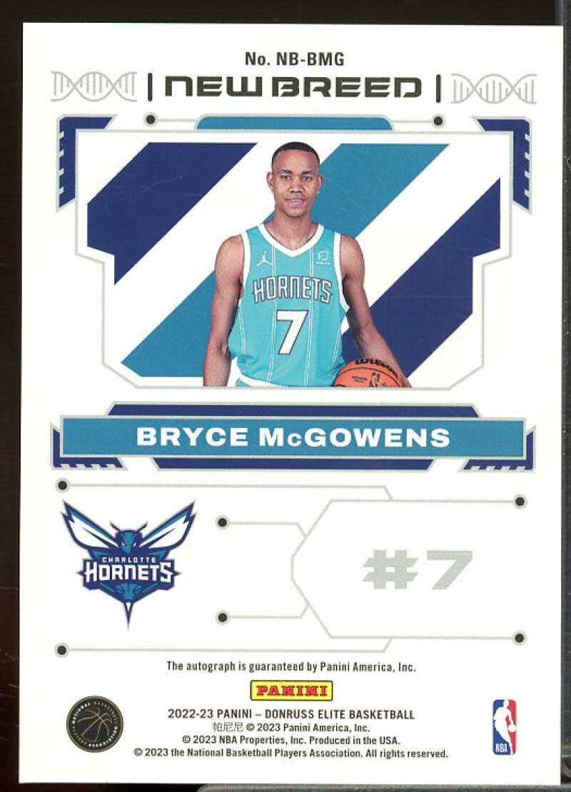 Bryce McGowens Card 2022-23 Elite New Breed Autographs #36  Image 2