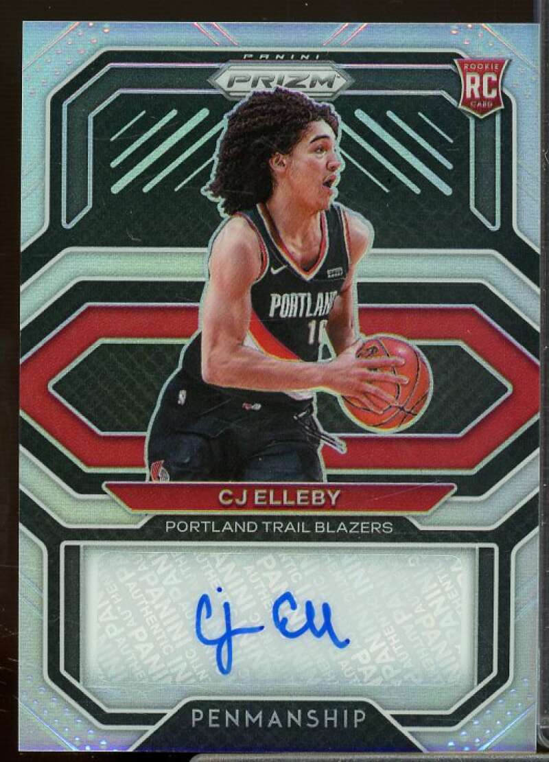 CJ Elleby Rookie Card 2020-21 Panini Prizm Rookie Penmanship Prizms Silver #30  Image 1