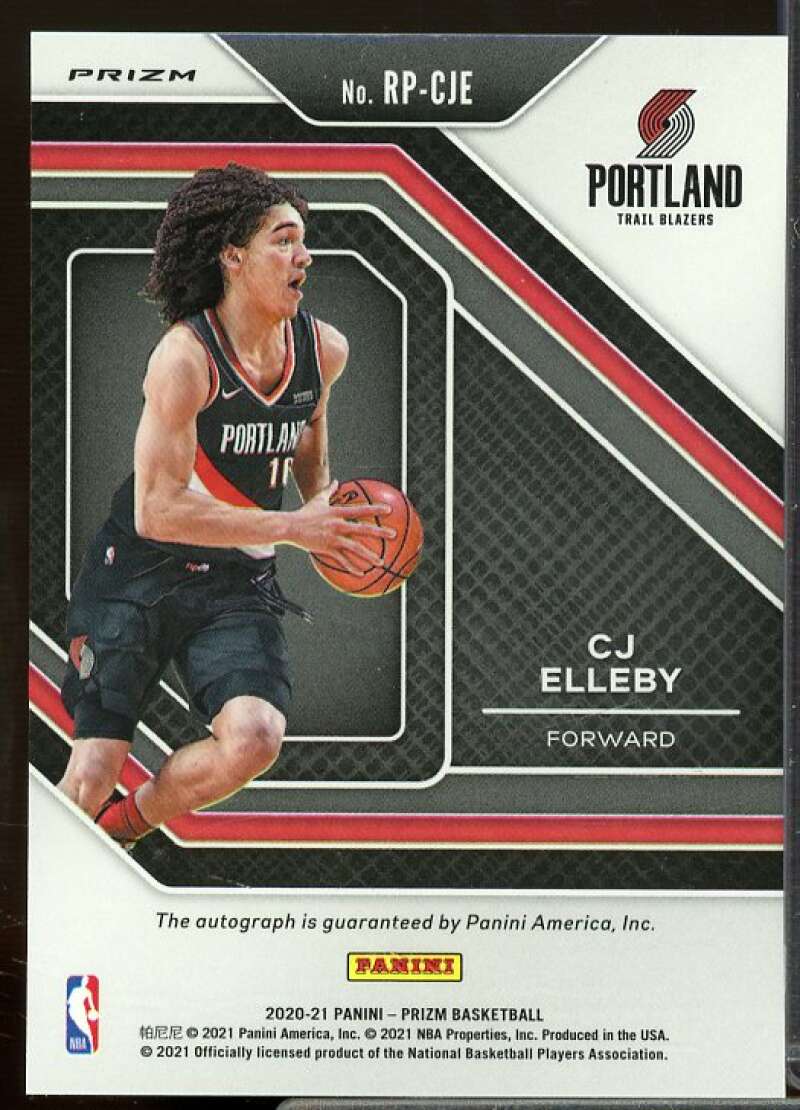 CJ Elleby Rookie Card 2020-21 Panini Prizm Rookie Penmanship Prizms Silver #30  Image 2