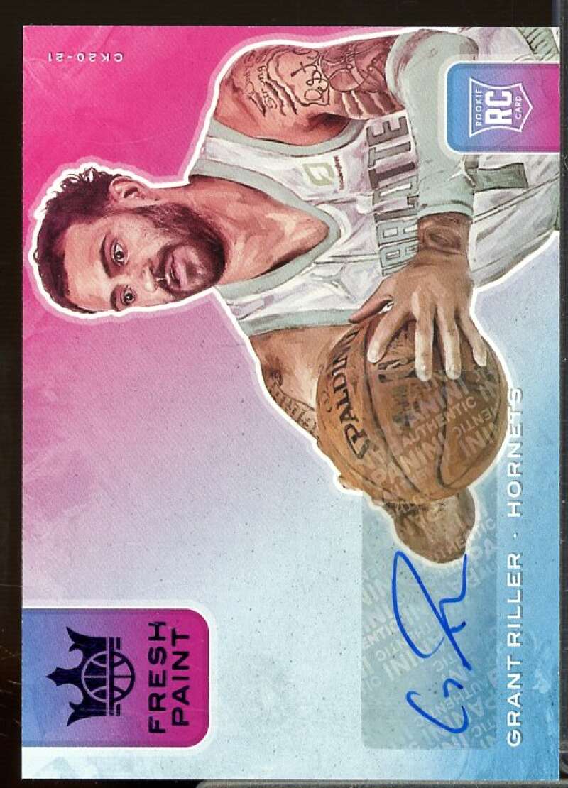 Grant Riller/35 Card 2020-21 Court Kings Fresh Paint Autographs Violet #25  Image 1