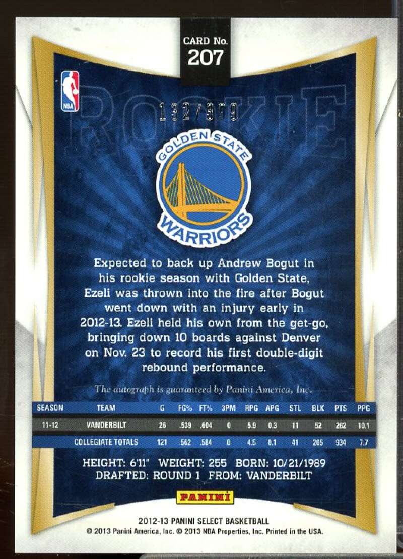 Festus Ezeli AU/399 Rookie Card 2012-13 Select #207  Image 2