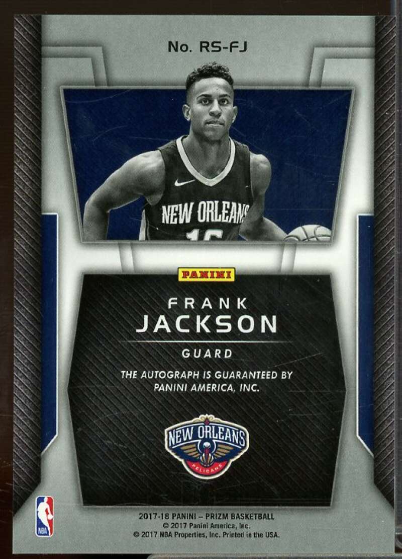 Frank Jackson Rookie Card 2017-18 Panini Prizm Rookie Signatures #27  Image 2