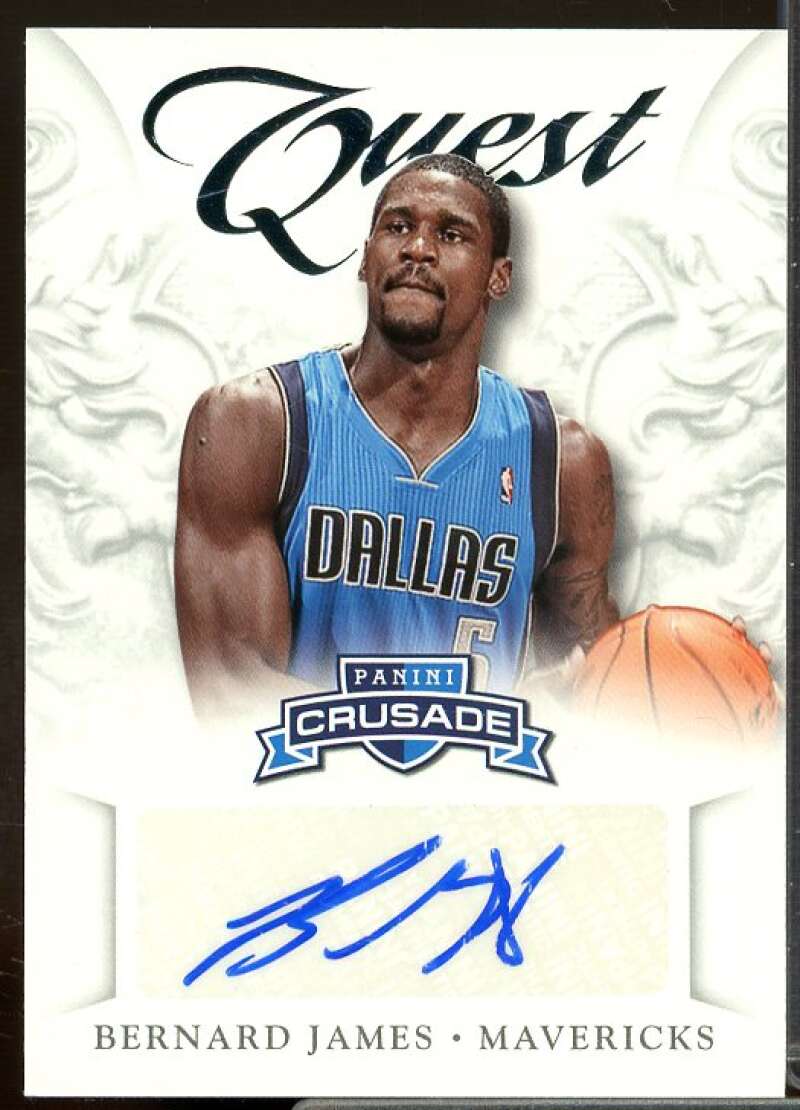 Bernard James Rookie Card 2012-13 Panini Crusade Quest Rookie Autographs #9  Image 1