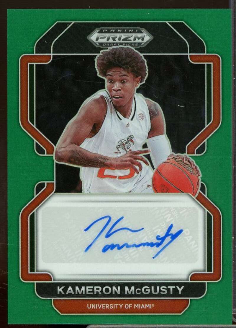 Kameron McGusty 2022-23 Panini Prizm Draft Picks Autographs Prizms Green #86  Image 1
