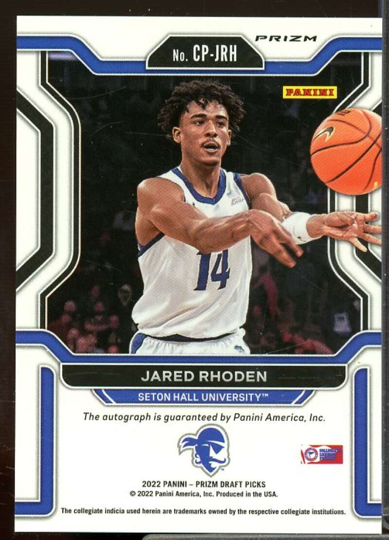 Jared Rhoden Card 2022-23 Panini Prizm Draft Picks College Penmanship Green #29  Image 2