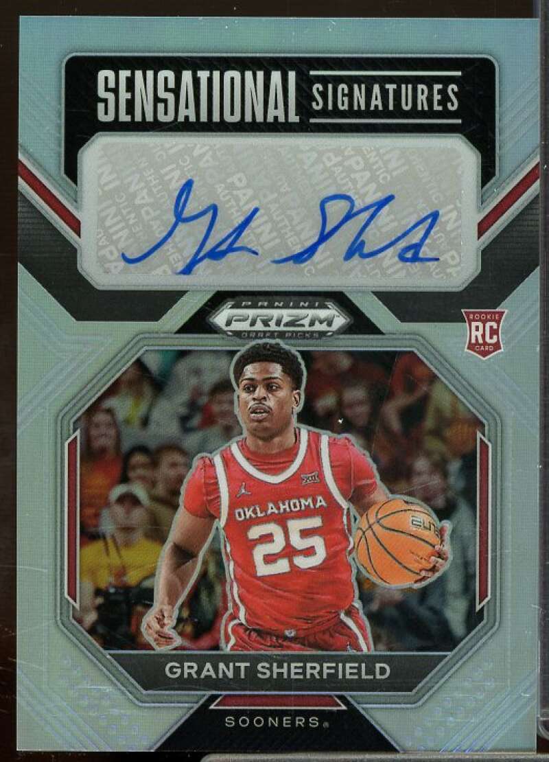 Grant Sherfield Rookie 2023-24 Prizm Draft Sensational Signatures Silver #48  Image 1