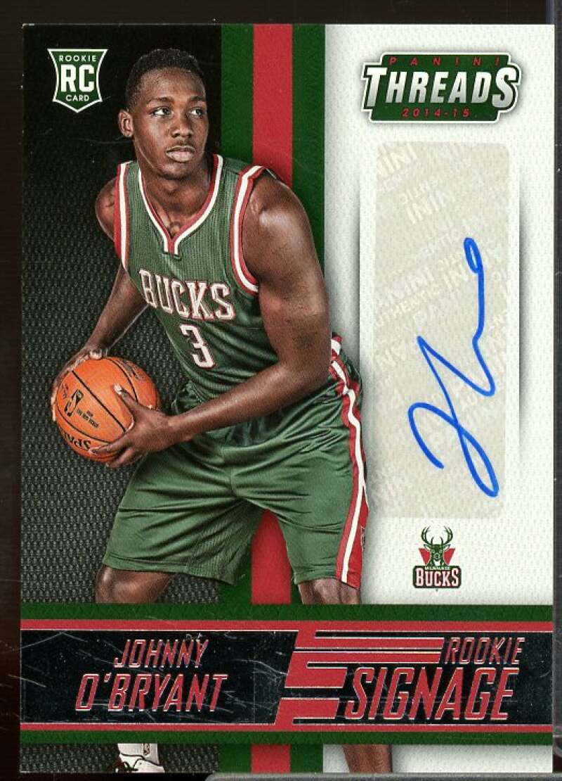 Johnny O'Bryant Rookie Card 2014-15 Panini Threads Rookie Signage #14  Image 1