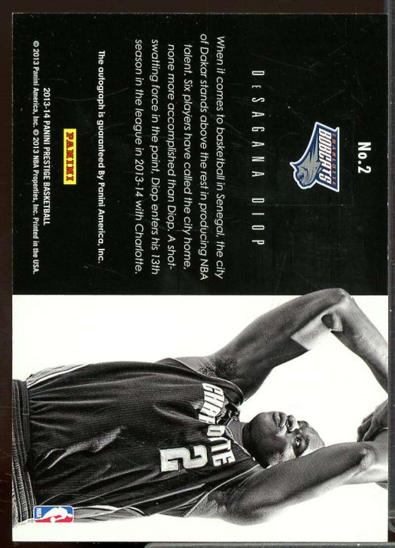 DeSagana Diop Card 2013-14 Prestige Bonus Shots Autographs Red #2  Image 2