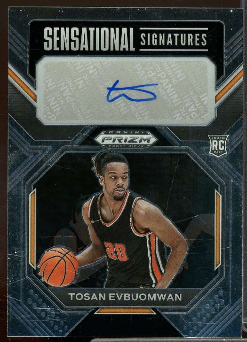 Tosan Evbuomwan Rookie Card 2023-24 Panini Prizm Draft Picks Autographs #19  Image 1