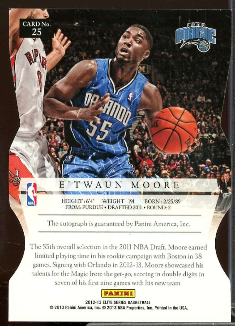 E'Twaun Moore/55 Card 2012-13 Elite Series Status Autographs #25  Image 2