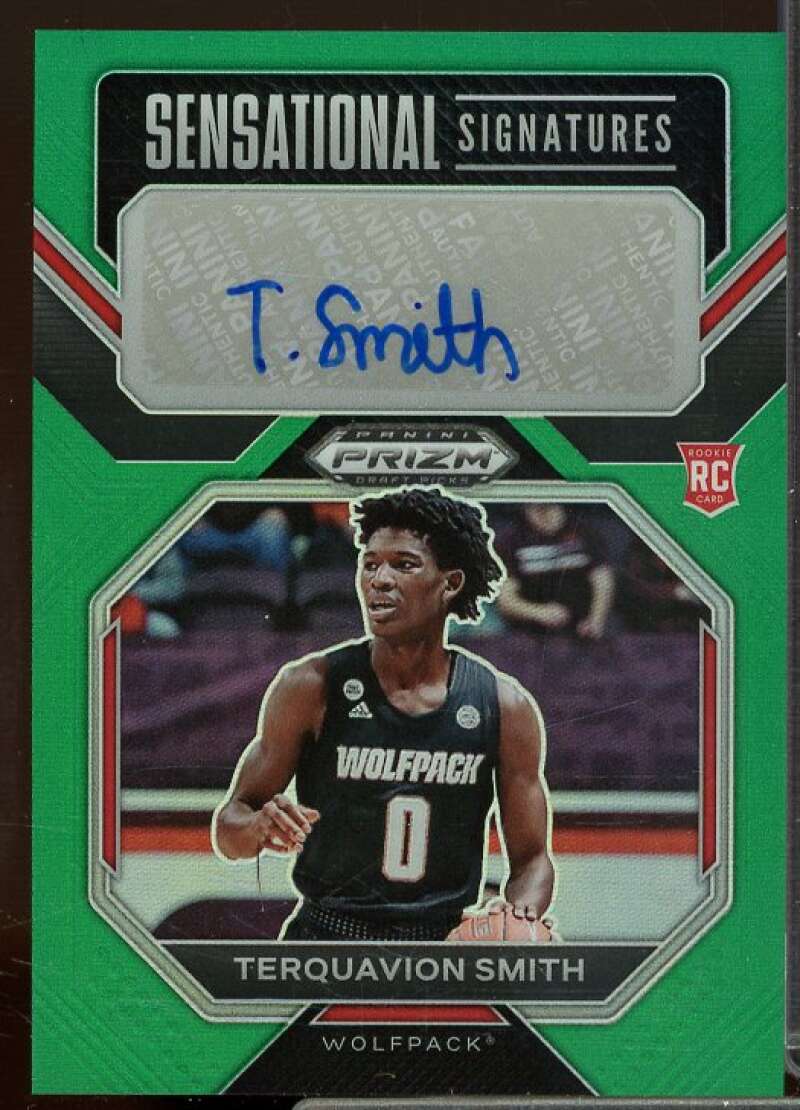 Terquavion Smith 2023-24 Panini Prizm Draft Picks Rookie Autographs Green #35  Image 1