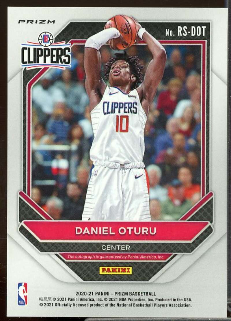 Daniel Oturu Rookie 2020-21 Panini Prizm Rookie Signatures Prizms Silver #36  Image 2