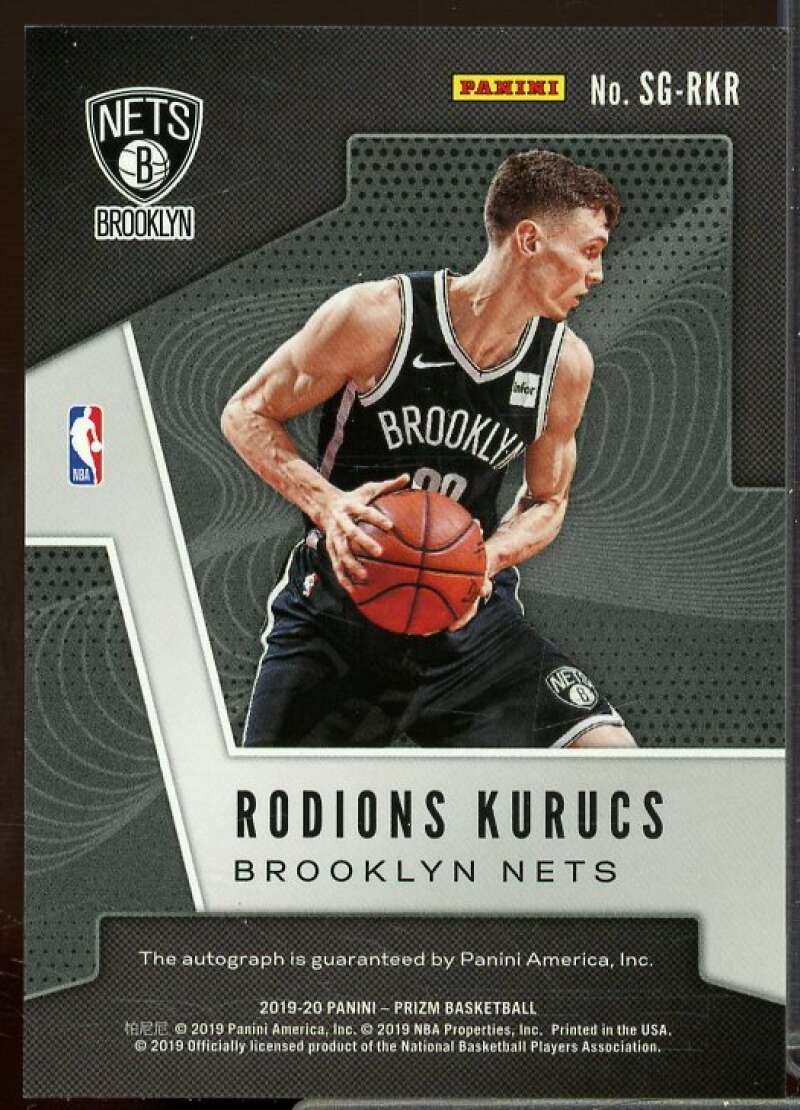 Rodions Kurucs Card 2019-20 Panini Prizm Signatures #23  Image 2