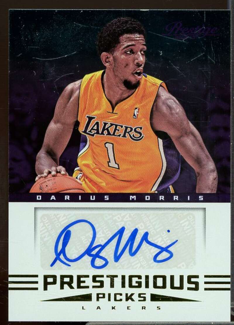 Darius Morris Rookie 2012-13 Prestige Prestigious Picks Rookie Signatures #35  Image 1