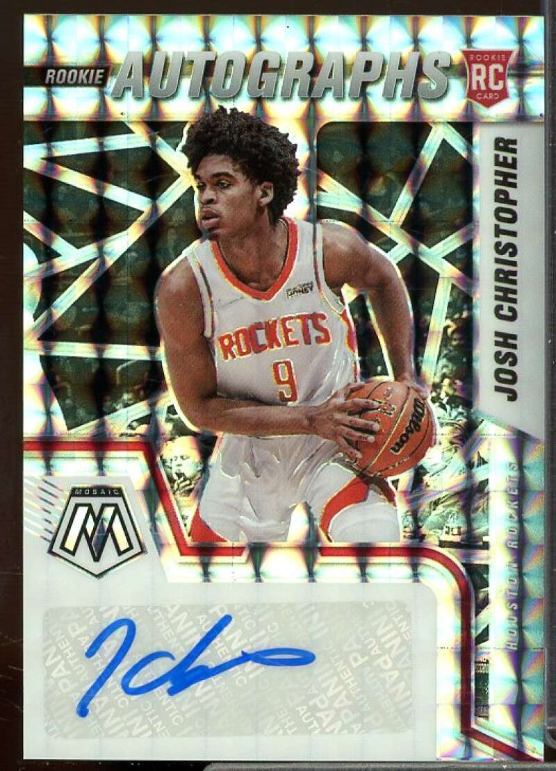 Josh Christopher Card 2021-22 Panini Mosaic Rookie Autographs Mosaic #5  Image 1