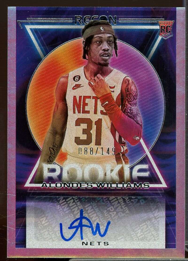 Alondes Williams/149 Rookie 2022-23 Panini Recon Rookie Recon Signatures #12  Image 1