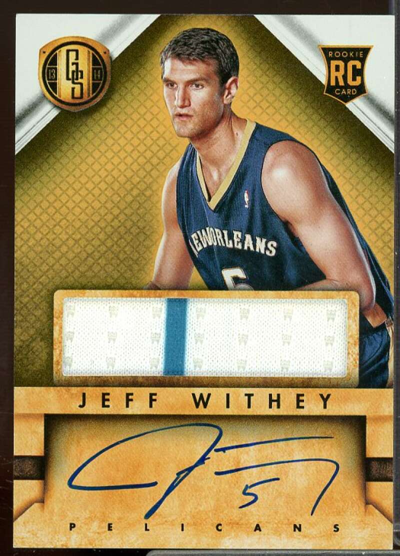Jeff Withey Rookie JSY AU Rookie Card 2013-14 Panini Gold Standard #236  Image 1