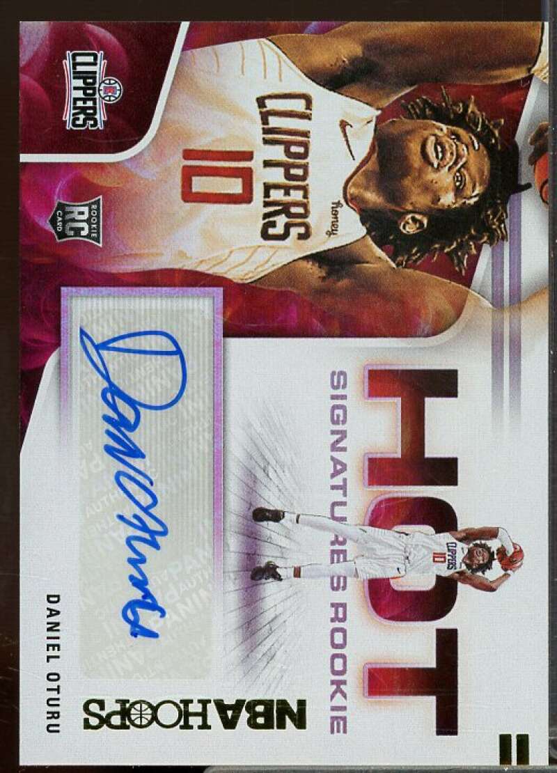 Daniel Oturu Rookie Card 2020-21 Hoops Hot Signatures Rookies #9  Image 1