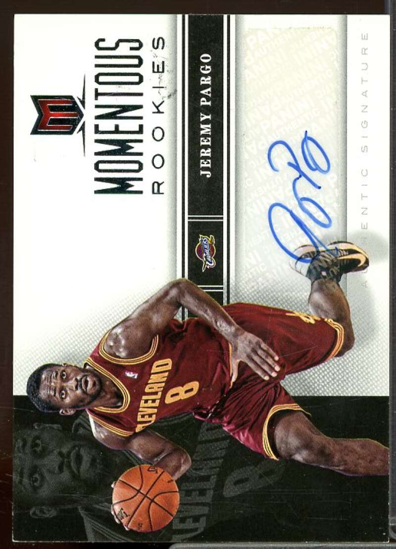 Jeremy Pargo Rookie Card 2012-13 Momentum Momentous Rookies Autographs #81  Image 1
