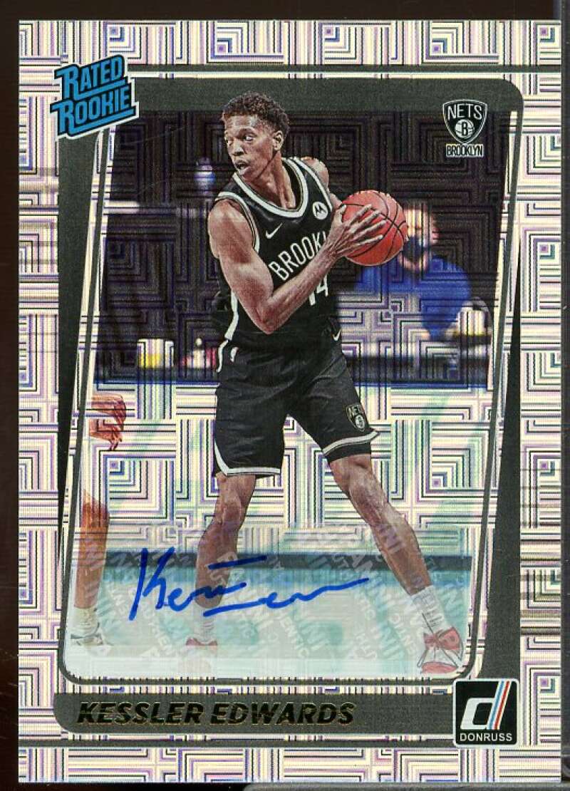 Kessler Edwards Rookie 2021-22 Donruss Rated Rookies Signatures Choice #204  Image 1