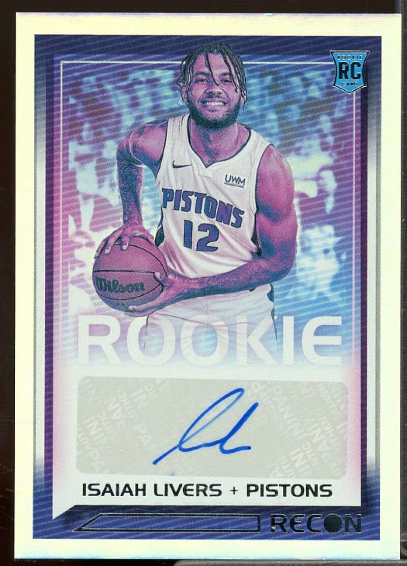 Isaiah Livers Rookie Card 2021-22 Panini Recon Rookie Recon Signatures #4  Image 1