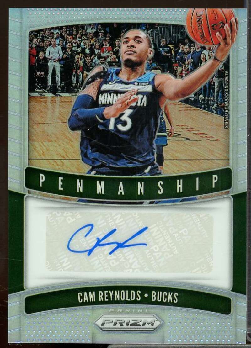 Cam Reynolds Card 2019-20 Panini Prizm Penmanship Prizms Silver #12  Image 1