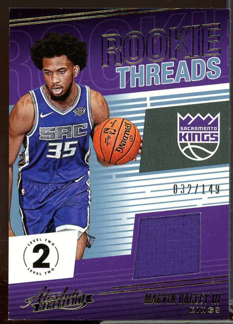 Marvin Bagley III Rookie 2018-19 Absolute Memorabilia Rookie Threads Level 2 #2  Image 1