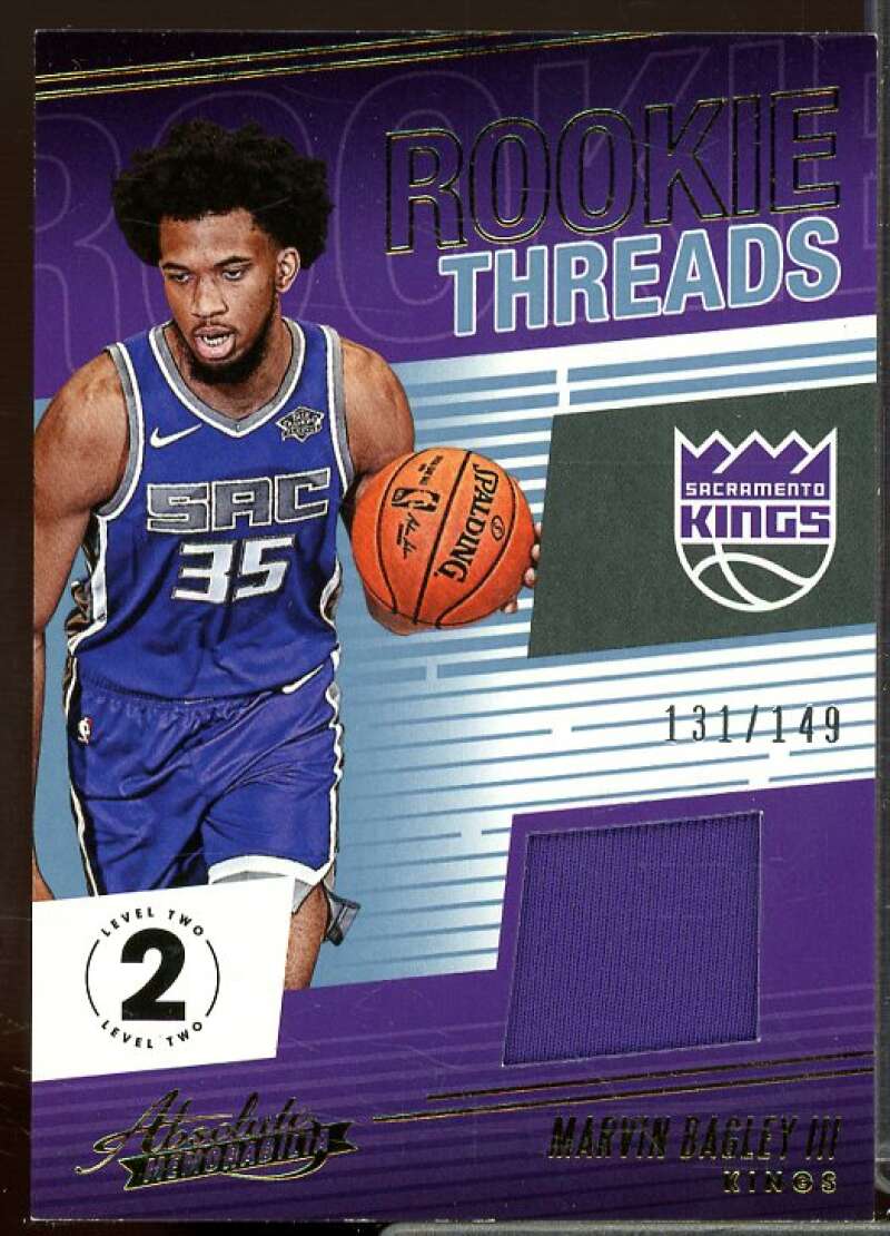 Marvin Bagley III Rookie 2018-19 Absolute Memorabilia Rookie Threads Level 2 #2  Image 1