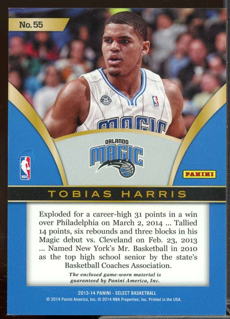 Tobias Harris Card 2013-14 Select Swatches #55  Image 2