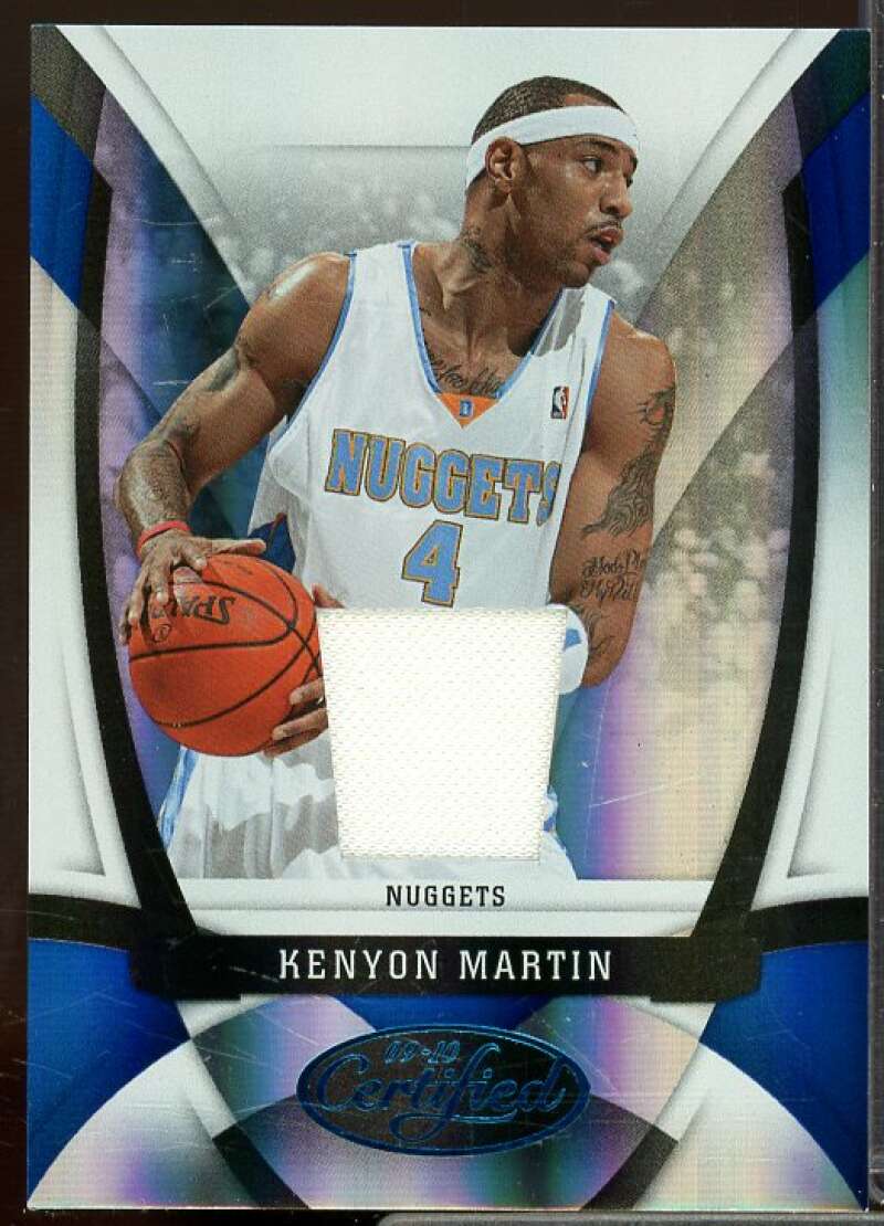 Kenyon Martin/50 Card 2009-10 Certified Mirror Blue Materials #31  Image 1