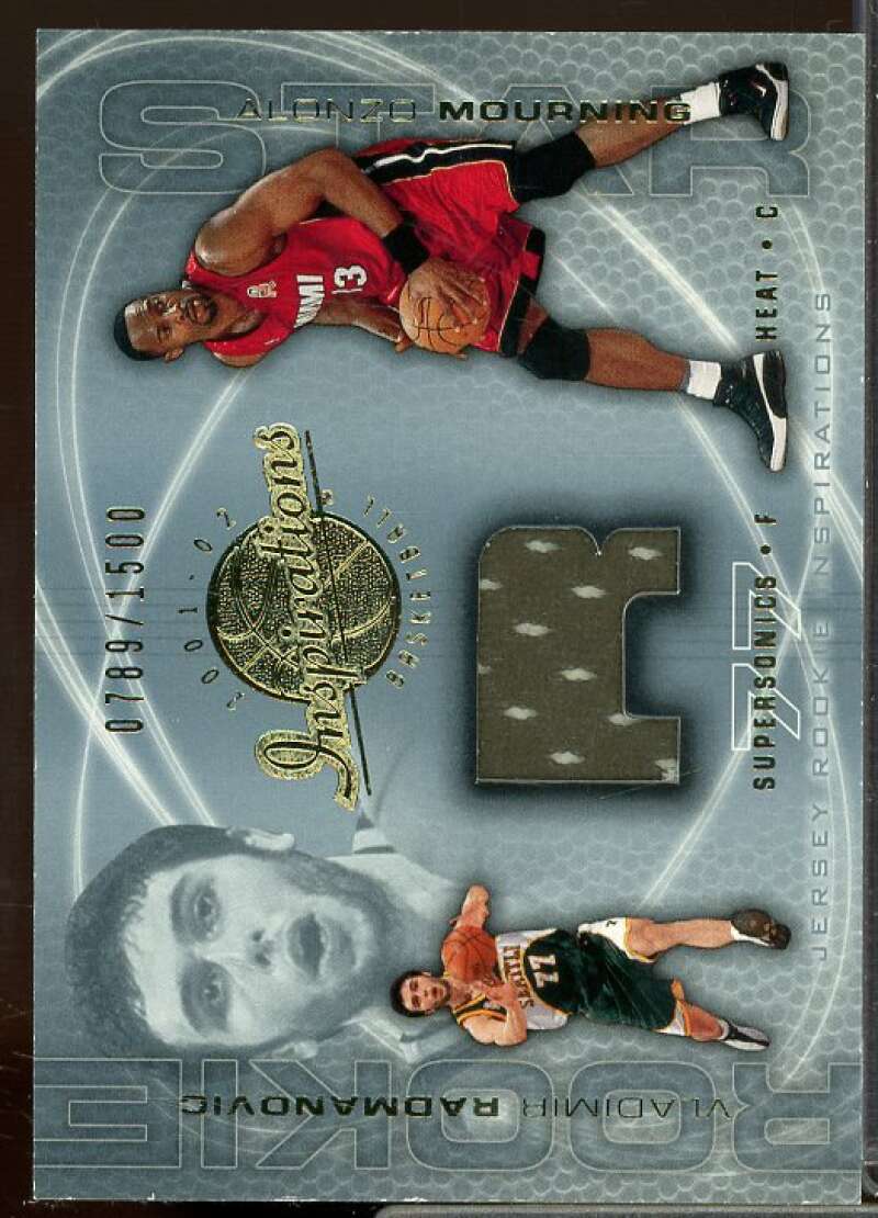 Alonzo Mourning/Vladimir Radmanovic JSY RC 2001-02 Upper Deck Inspirations #122  Image 1