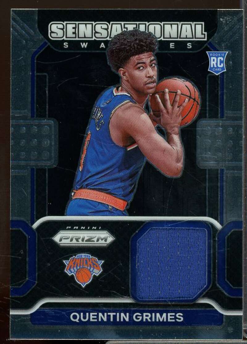 Quentin Grimes Rookie Card 2021-22 Panini Prizm Rookie Sensational Swatches #85  Image 1