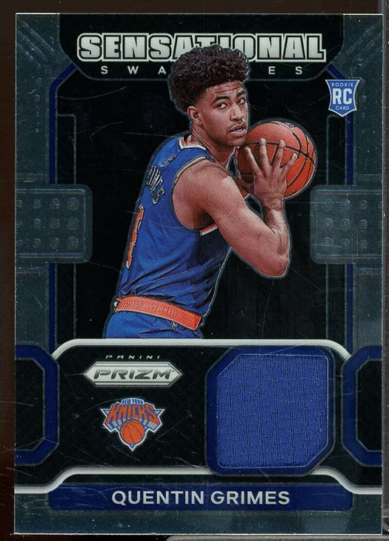 Quentin Grimes Rookie Card 2021-22 Panini Prizm Rookie Sensational Swatches #85  Image 1