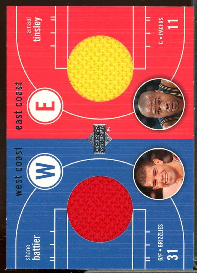 Jamaal Tinsley/Shane Battier 2003-04 Upper Deck East West Coast Jerseys #TISB  Image 1