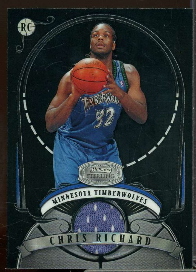 Chris Richard Rookie Jersey Card 2007-08 Bowman Sterling Refractors Black #CR2  Image 1