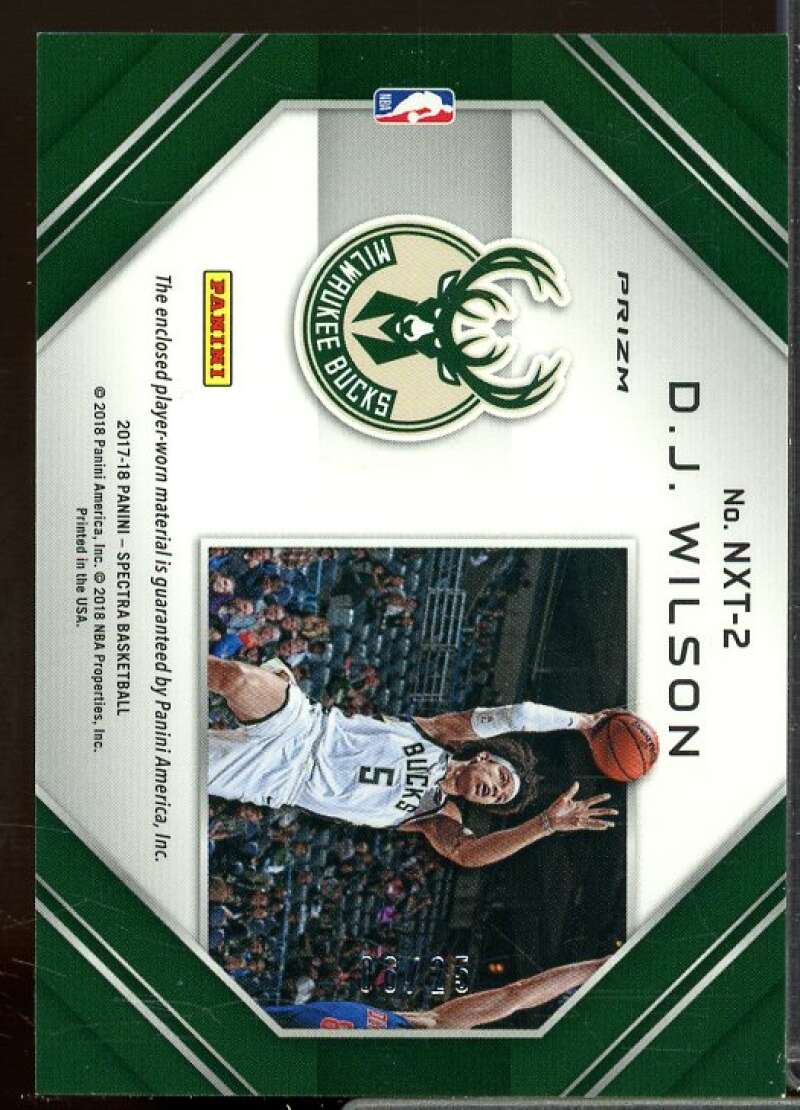 D.J. Wilson Card 2017-18 Panini Spectra Next Era Memorabilia Neon Green #2  Image 2