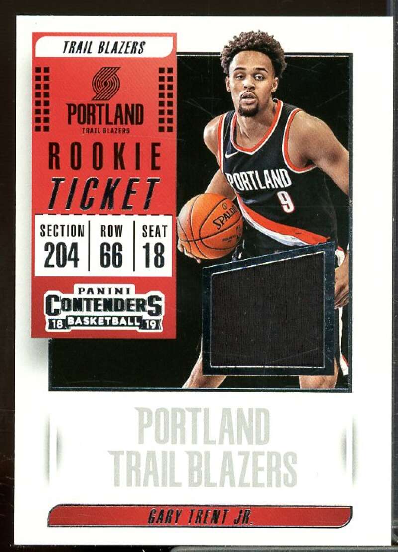 Gary Trent Jr. Rookie Card 2018-19 Panini Contenders Rookie Ticket Swatches #7  Image 1