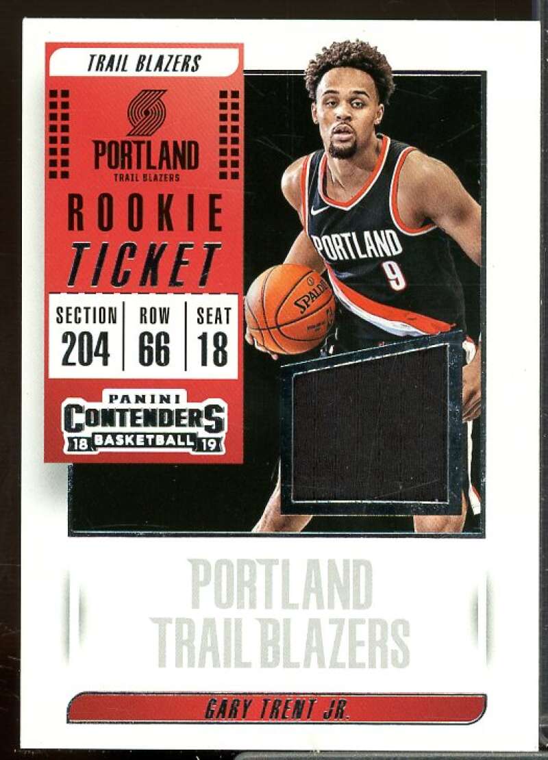 Gary Trent Jr. Rookie Card 2018-19 Panini Contenders Rookie Ticket Swatches #7  Image 1