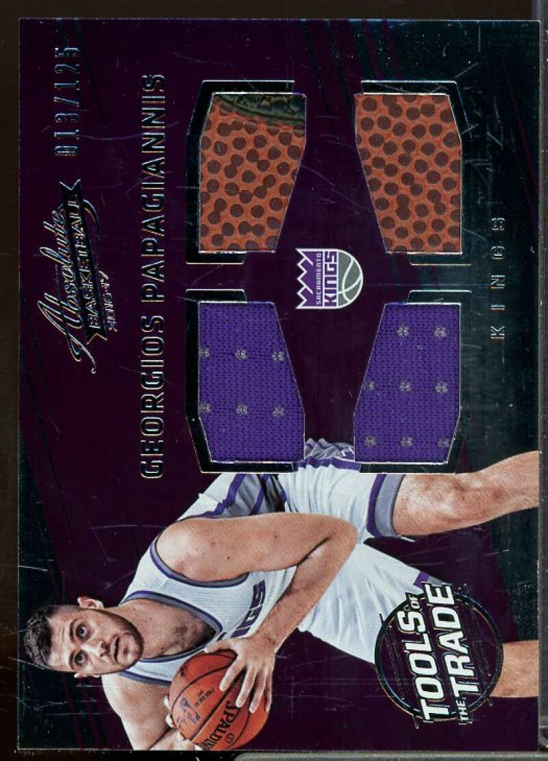 Georgios Papagiannis Card 2016-17 Absolute Tools Trade Rookie Materials Quad #9  Image 1
