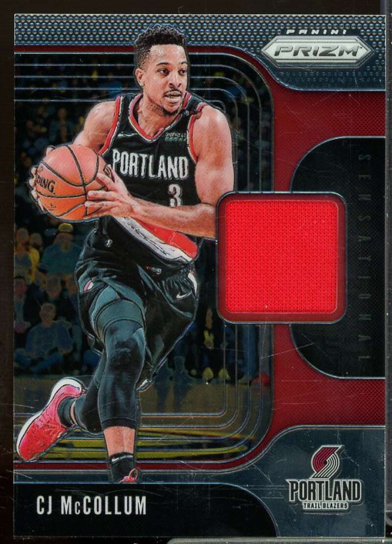 CJ McCollum Card 2019-20 Panini Prizm Sensational Swatches #68  Image 1