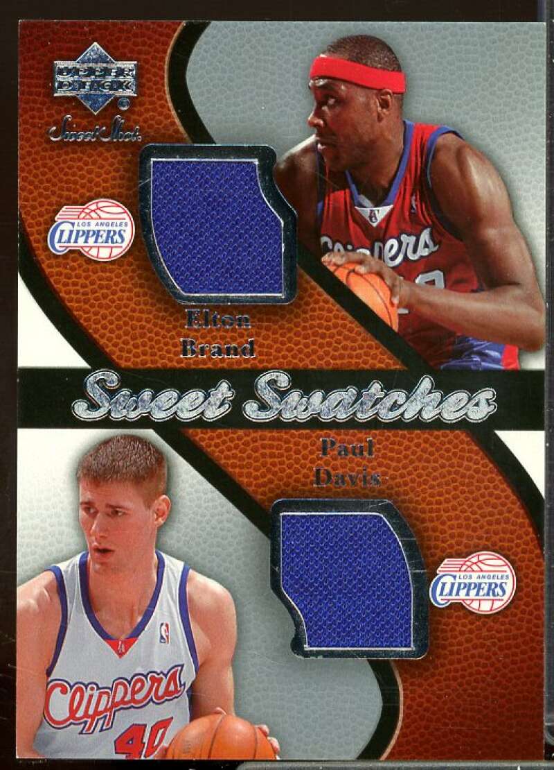 Elton Brand/Paul Davis Card 2007-08 Sweet Shot Sweet Swatches Dual #BD  Image 1
