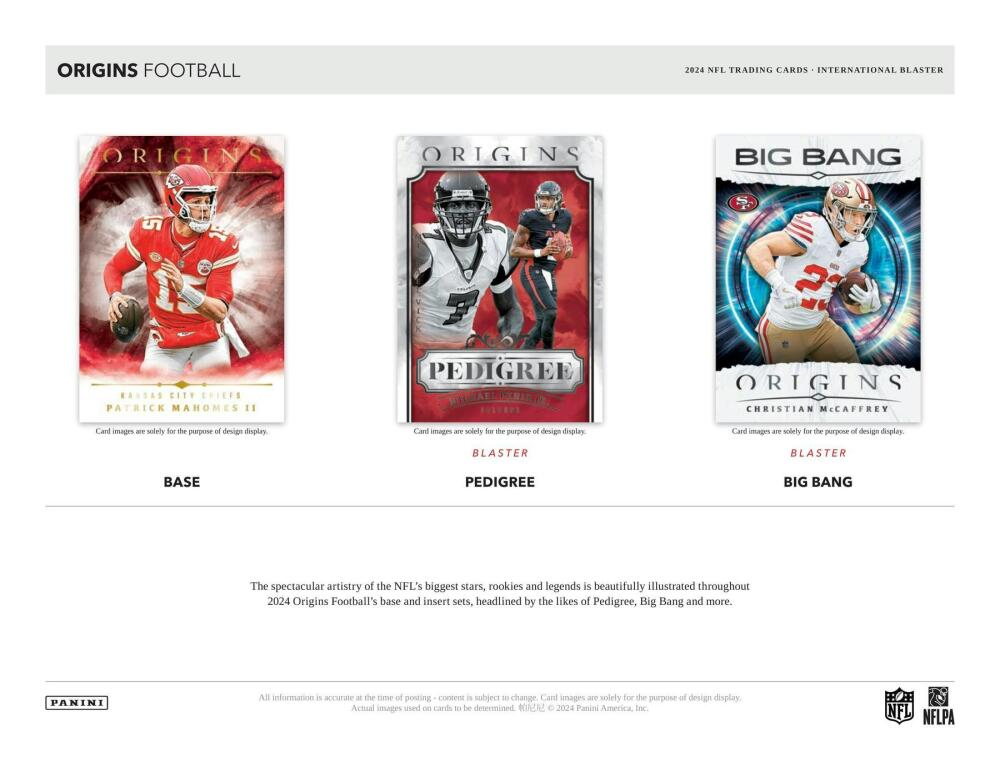 2024 Panini Origins Football International 6-Pack Blaster Box Image 3