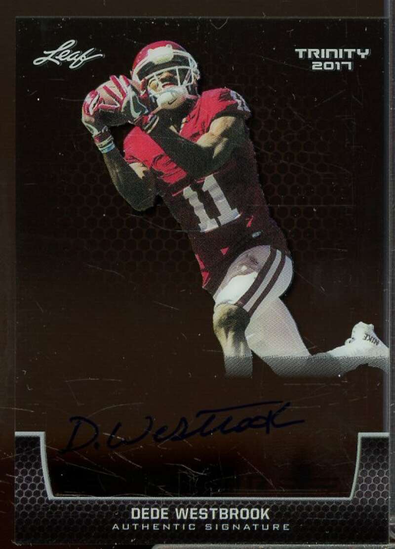 Dede Westbrook Rookie Card 2017 Leaf Trinity Clear Rookie Autographs #CADW2  Image 1