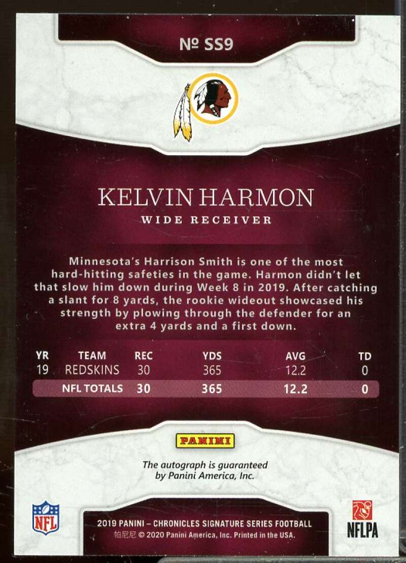 Kelvin Harmon/199 Rookie Card 2019 Donruss Signature Series Rookie Auto #9  Image 2