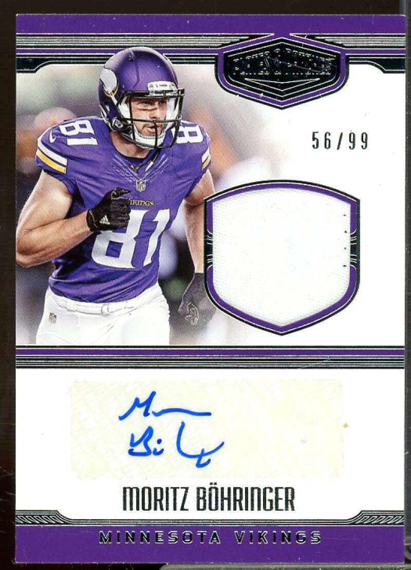 Moritz Bohringer/99 2016 Panini Plates and Patches Rookie Patch Autographs #41  Image 1