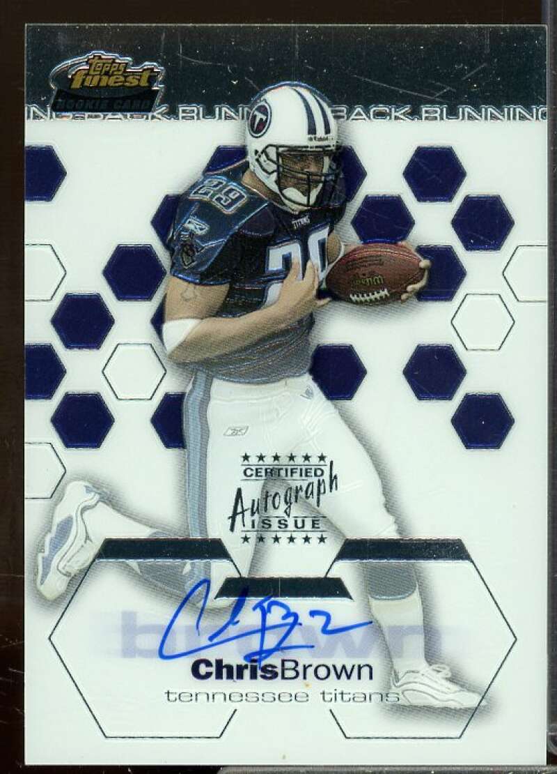 Chris Brown AU Rookie Card 2003 Finest Rookie #134  Image 1